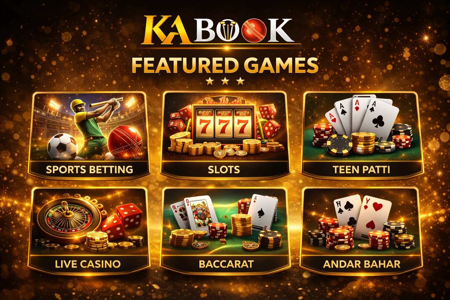 Kabook featured games online betting and casino banner