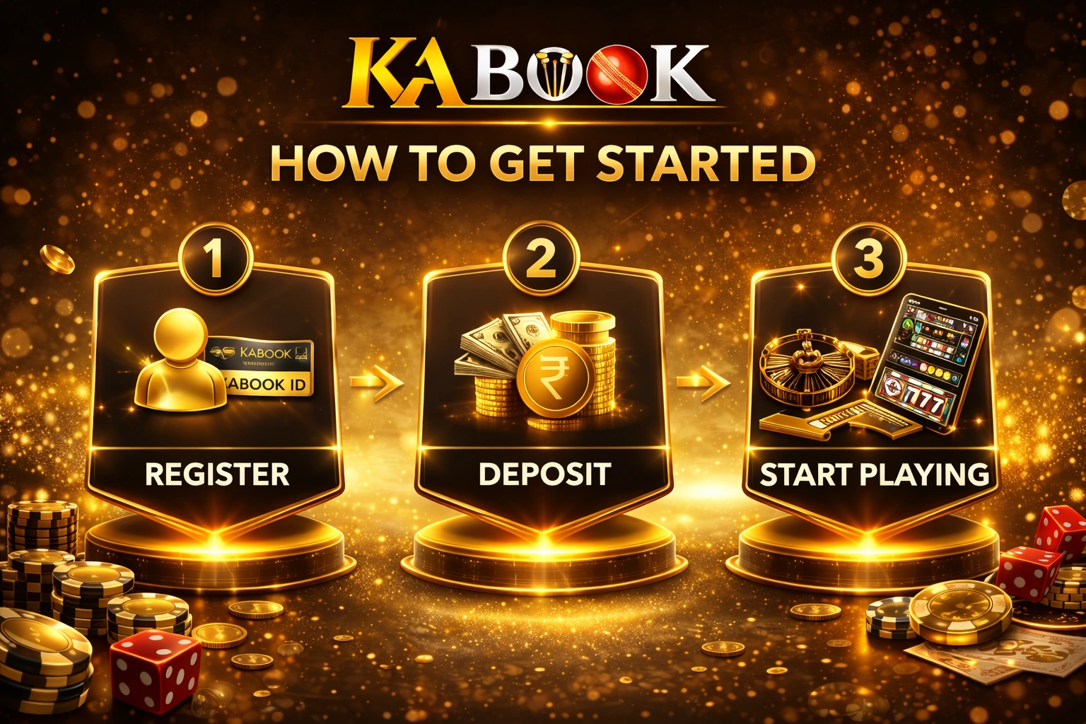 Kabook how to get started online betting steps banner