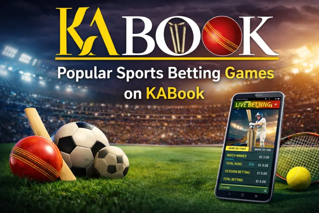 Popular sports betting games on KABook including cricket, football and tennis betting platform