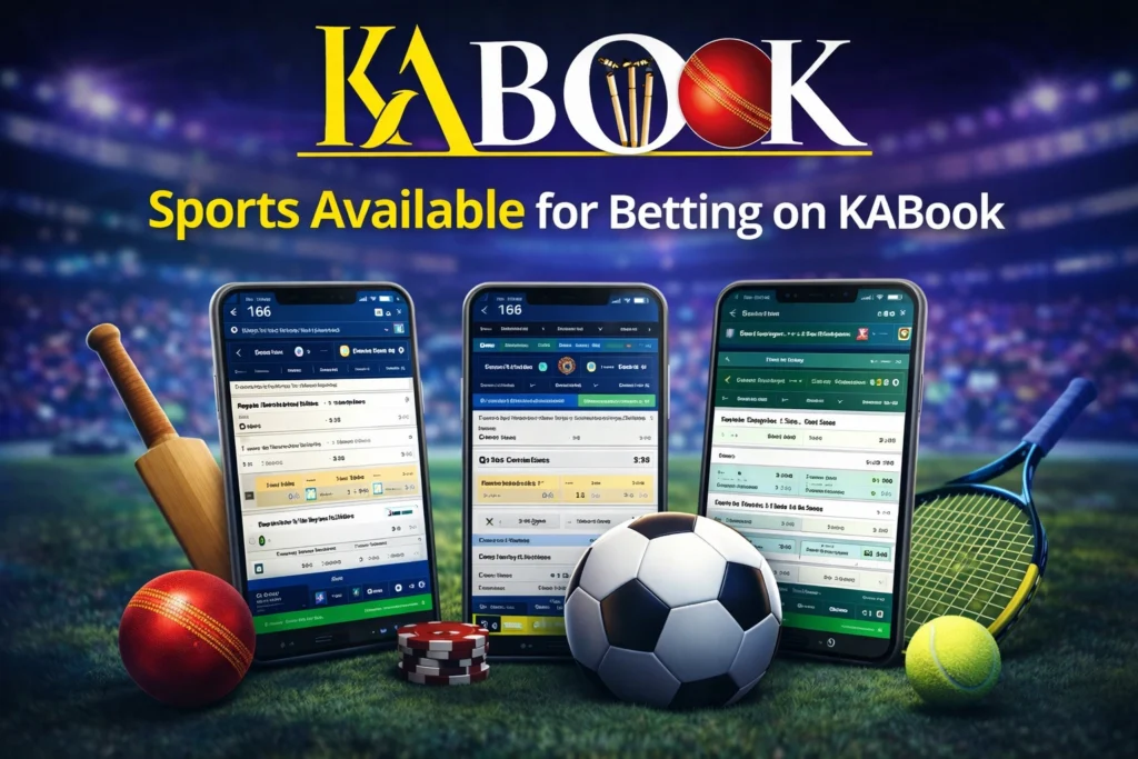 Sports available for betting on KABook including cricket football and tennis sportsbook platform